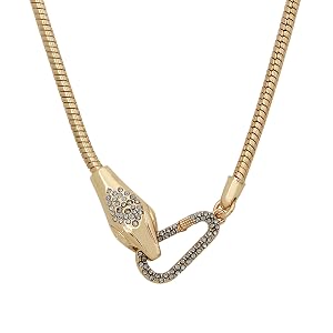 AllSaints Snake Head Strand Necklace - Gold