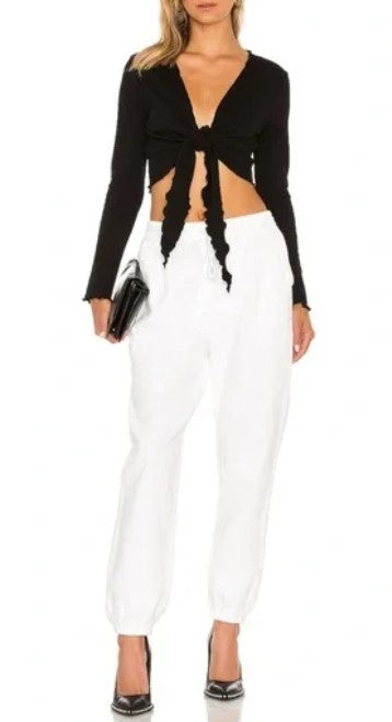 BCBGeneration Lettuce Leaf Trim Shrug - Black