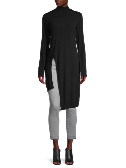 BCBGeneration Asymmetric Rayon Turtleneck Top