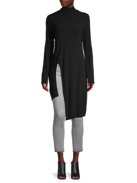BCBGeneration Asymmetric Rayon Turtleneck Top