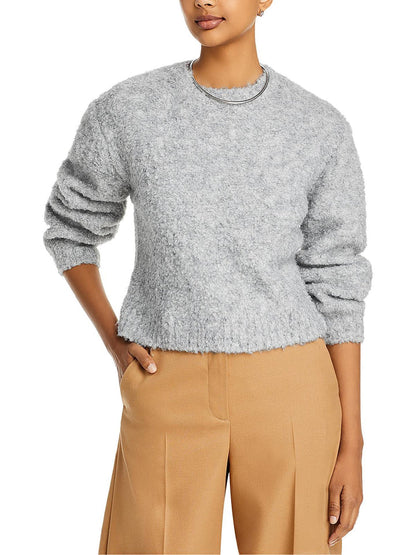 Bella Dahl Wool Blend Crewneck Sweater - Heather Stone