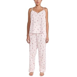 Bedhead Josephine Woven Cotton PJ Set - Pink Floral/Zigzag