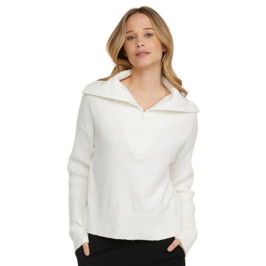 Badgley Mischka 1/2 Zip Sweater - Ivory