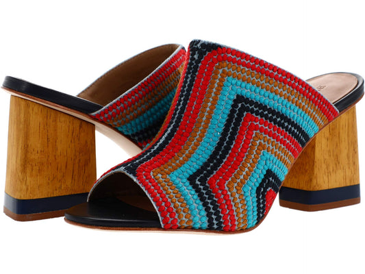 Bernardo Nala Embroided Heel - Nvy/Red/Wht 8.5