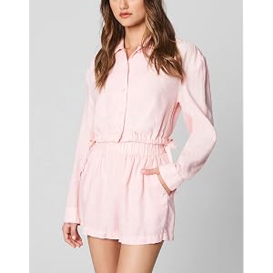 [BLANKNYC] Flying Solo Cropped Shirt - Pink