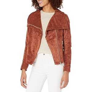 [BLANKNYC] Faux Suede Moto Jacket - Amber
