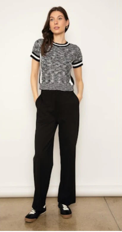 Central Park West Luca Melanged Sweater Shirt - Blk/Wht