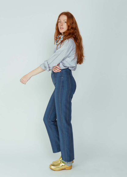 Chloé Stora Ruby Stripe Denim Trouser - 34