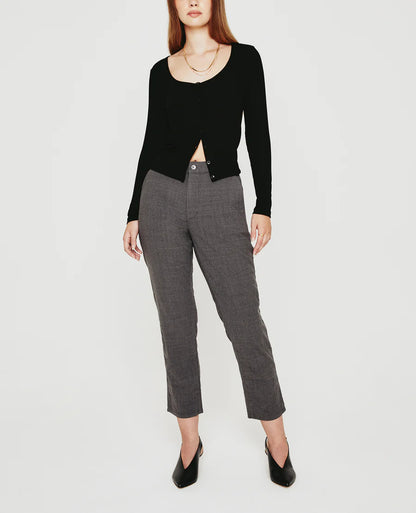 AG Caden Tailored Mid Rise Straight Leg Pants - Grey 26