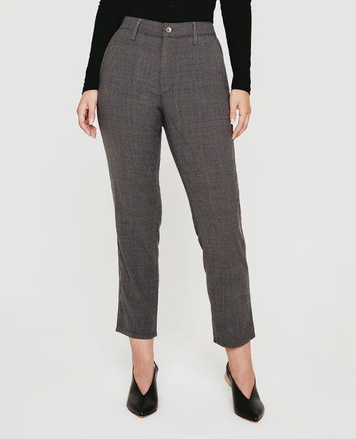 AG Caden Tailored Mid Rise Straight Leg Pants - Grey 26