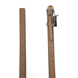 Coach Signature Buckle Belt 18MM - Brass/Khaki/Saddle SM