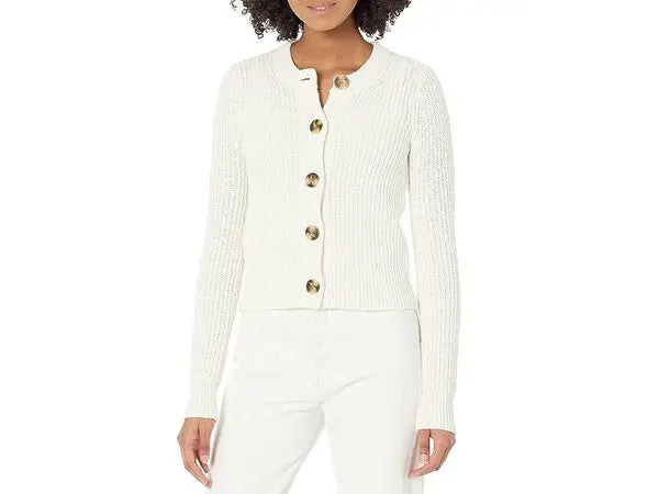 Madewell Cora Cotton Pocket Cardigan - Bright Ivory