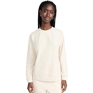 Eberjey Luxe Sweats The Long Sweatshirt - Botanical Oat