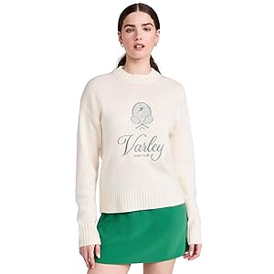 Varley Edie Namesake Knit Graphic Sweater - Egret/Off White