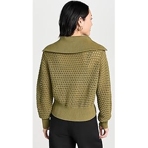 Varley Eloise Full Zip Knit Sweater - Fresh Fern Green