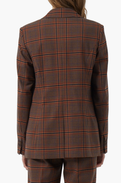 French Connection Bettina Check Suit Jacket - Camel Mix