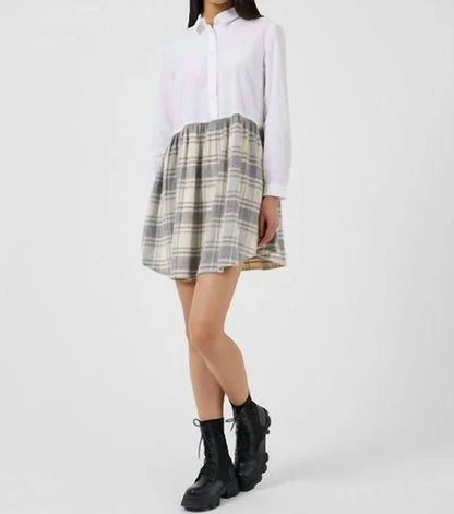 French Connection Arla Flannel Shirtdress - Wht