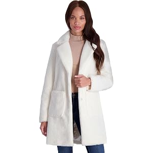 French Connection Shearling Faux Fur Coat