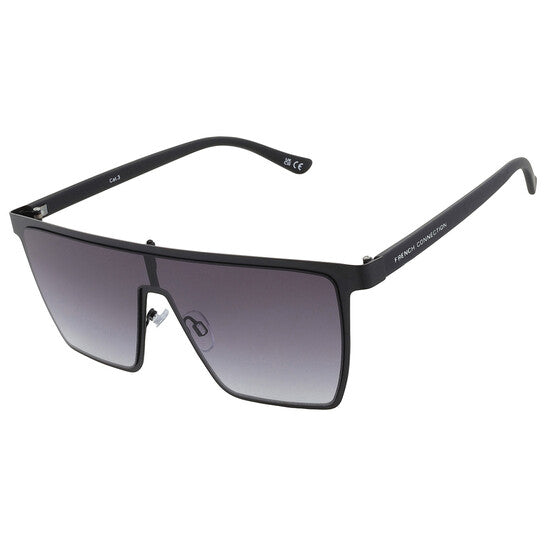 French Connection Shield Sunglasses - Smoke/Blk