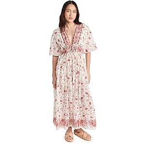 Free People Women's Lysette Maxi Dress -Tea Combo M