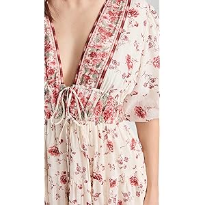 Free People Women's Lysette Maxi Dress -Tea Combo M