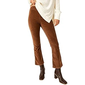 Free People In My Feelings Crop Boot Pants - Chocolate