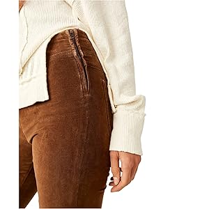 Free People In My Feelings Crop Boot Pants - Chocolate