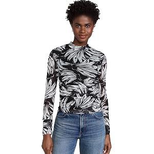 Farm Rio Bossa Banana Black Tulle Blouse