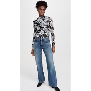 Farm Rio Bossa Banana Black Tulle Blouse