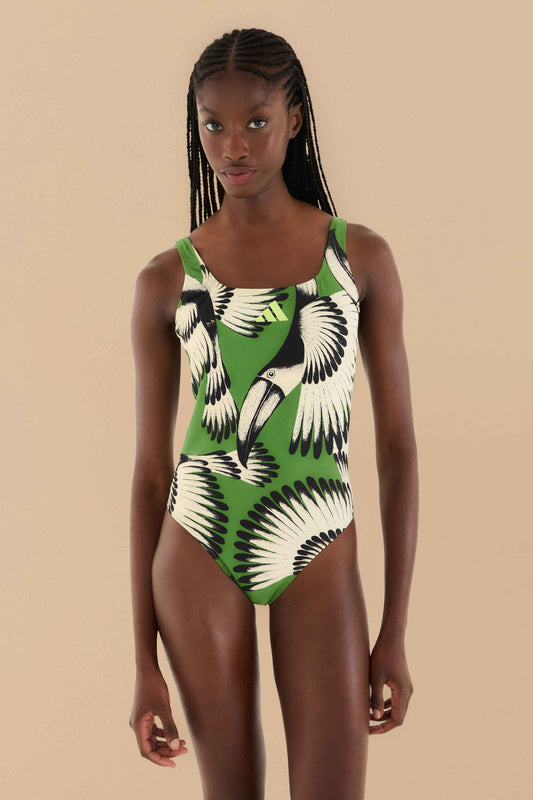 Farm Rio x Adidas One Piece Swimsuit - Toucan Wings Crew