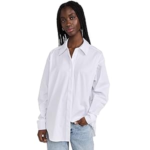 Good American Button Down 2.0 Shirt - White