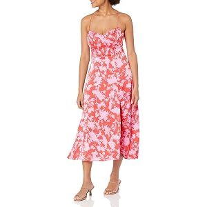 ASTR The Label Gala Dress - Red/Pink Floral