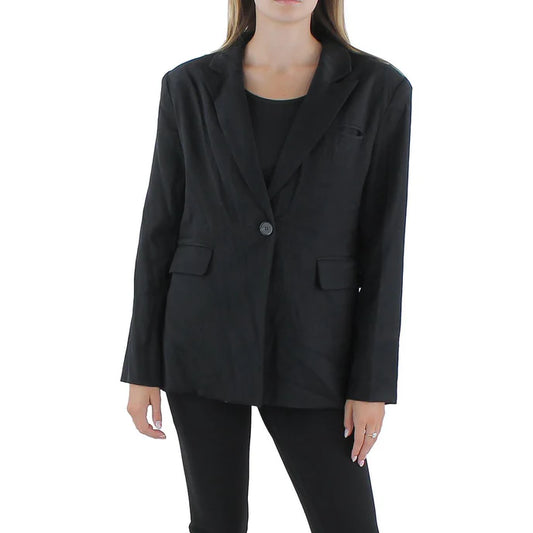 Gracia Suit Separate Office One-Button Blazer - Black
