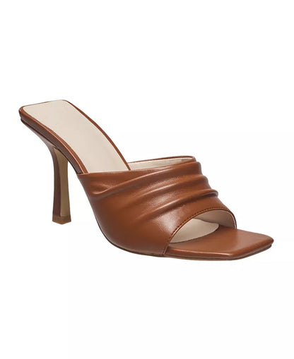 H Halston Luanda Square Toe Sandal - Tan 9.5