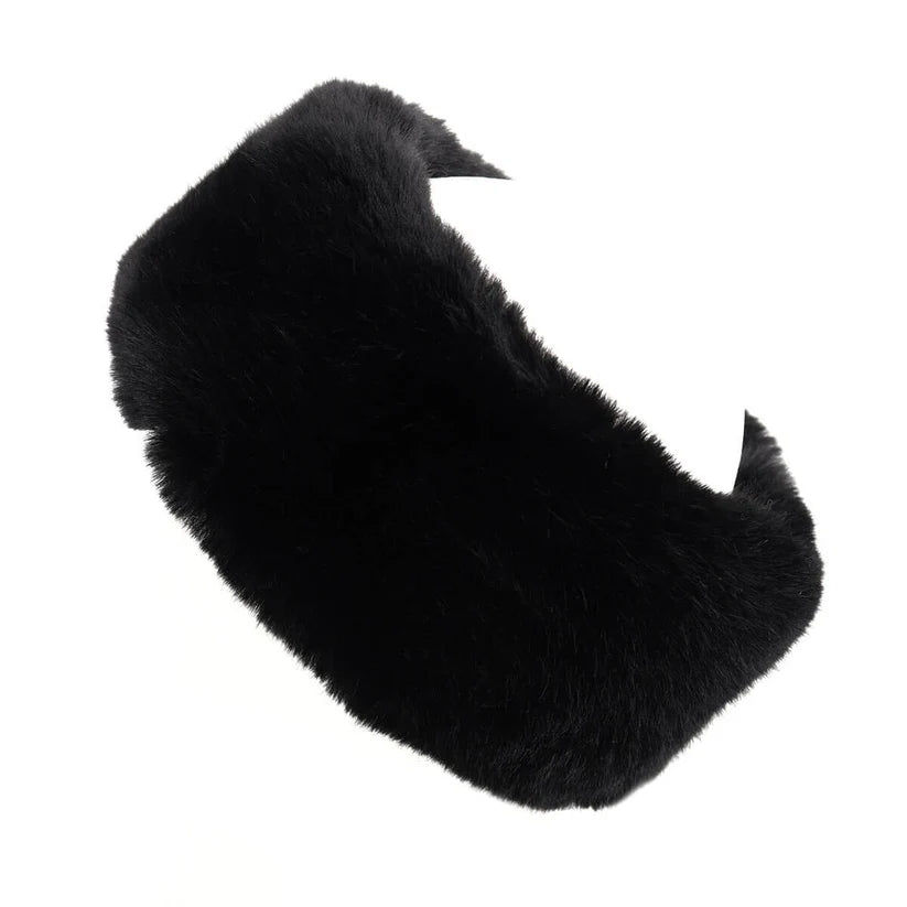 Surell Faux Mink Headband - Black