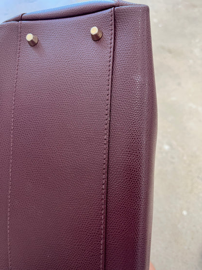 Furla Leather Convertible Satchel Bag - Bordeaux
