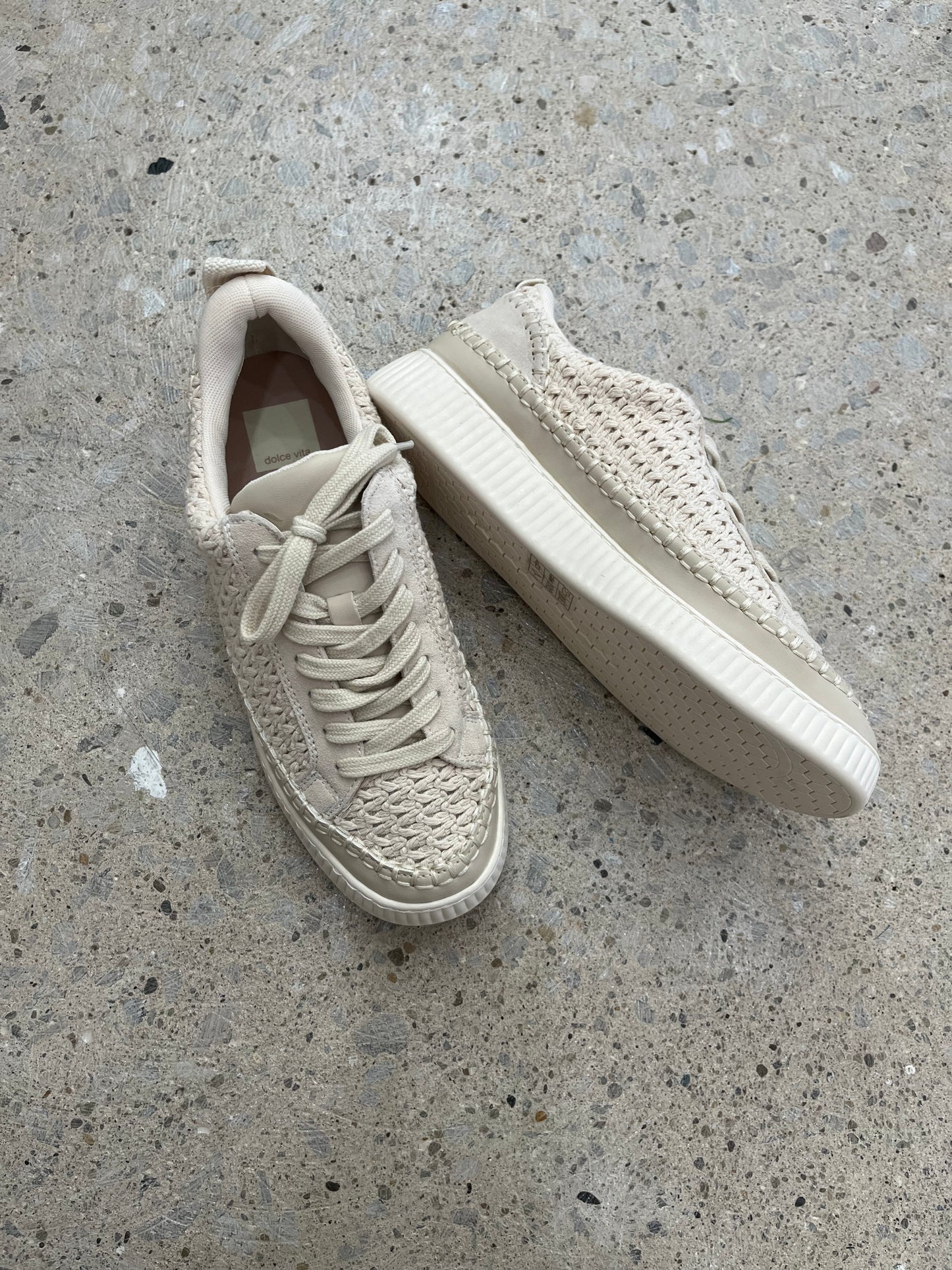 Dolce Vita Nicona Embroidered Sneakers - Sandstone 8