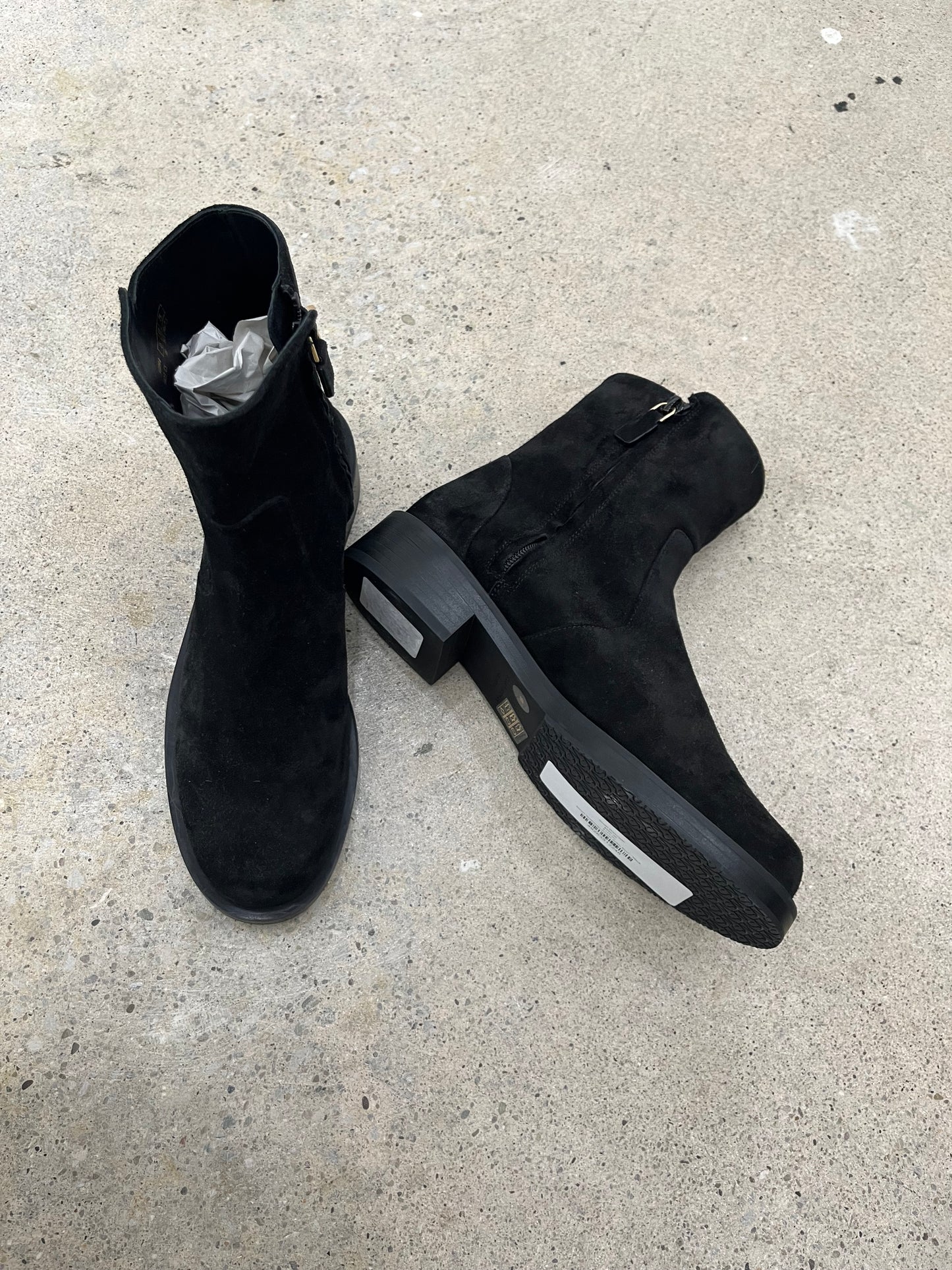Stuart Weitzman Suede Ankle Boot - Black 8