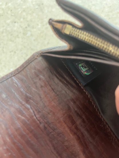 Pre-Loved Fendi FF Long Logo Wallet