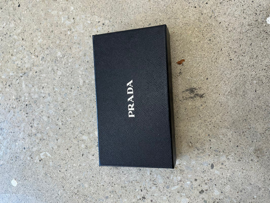 Pre-Loved Prada Long Snap Wallet - Navy/Red