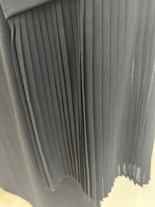 H by Halston Pleated Sleeve Shift Dress - Black