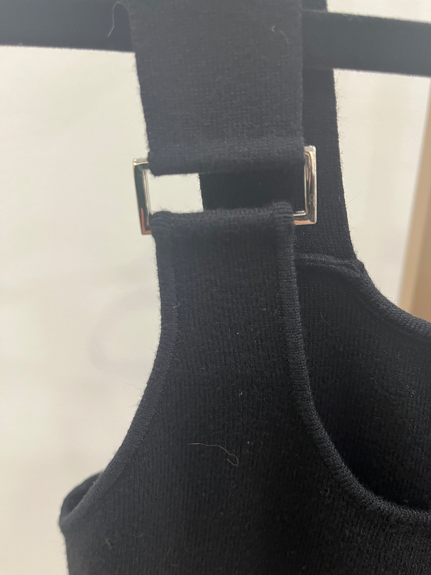 T Tahari Sqaure Neck Buckle Tank - Black