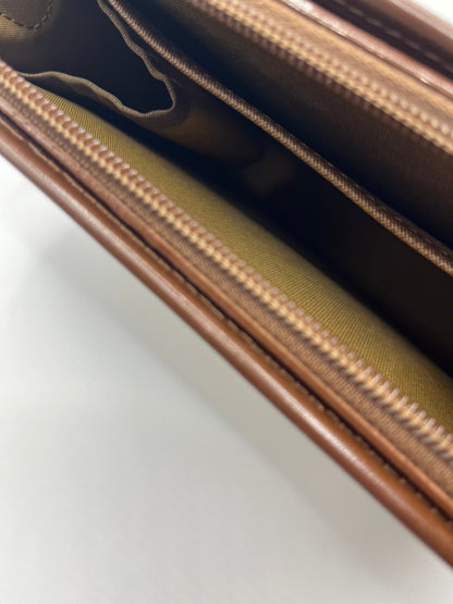 Pre-Loved Burberrys Nova Check Canvas Clutch - Brwn/Beige