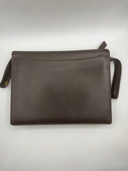 Pre-Loved Loewe Leather Clutch Wristlet - Brown