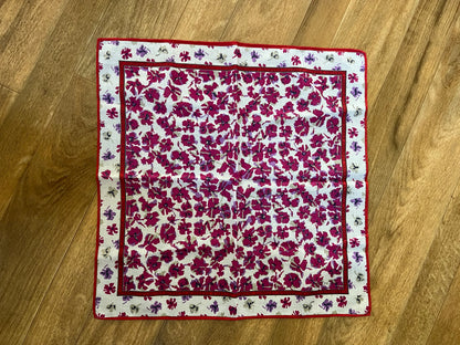 Pre-Loved 18x18 Givenchy Floral Scarf - Red/Purple