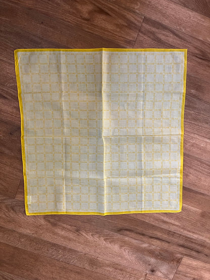 *Pre-Loved* 23x23 Celine Logo Scarf - Yellow