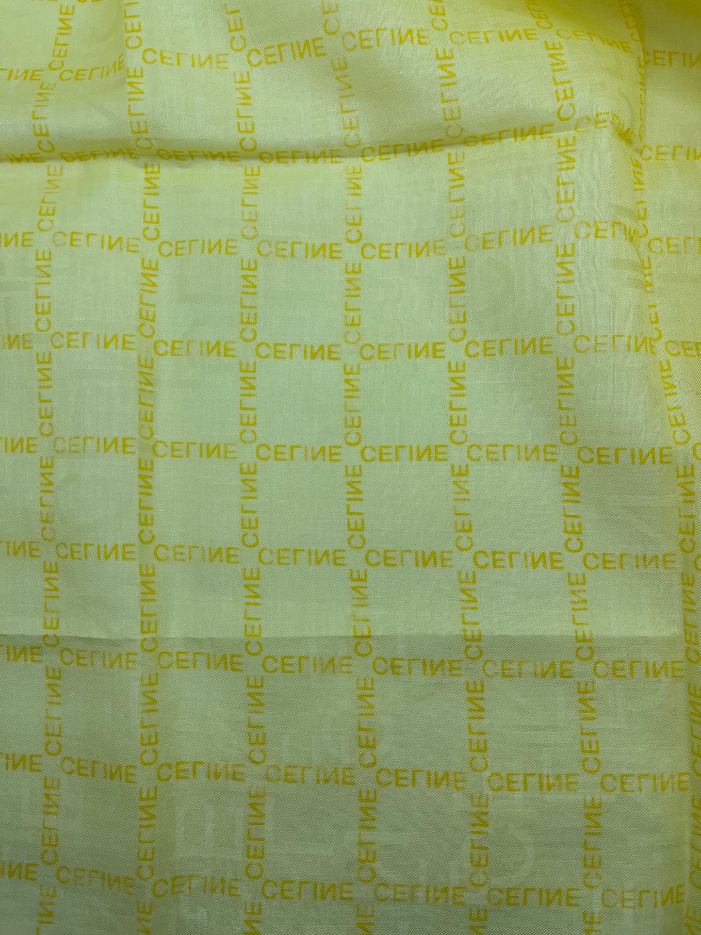 *Pre-Loved* 23x23 Celine Logo Scarf - Yellow