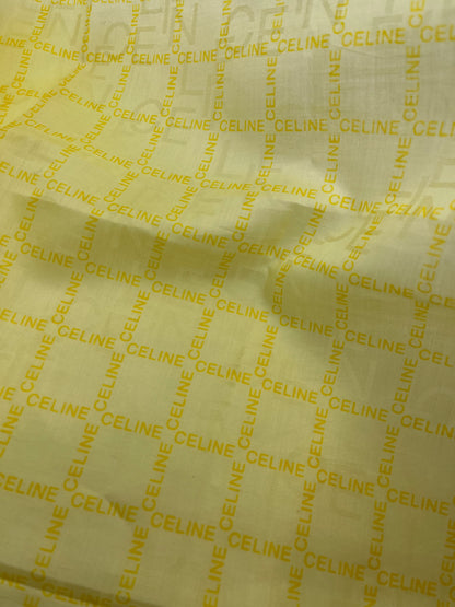 *Pre-Loved* 23x23 Celine Logo Scarf - Yellow