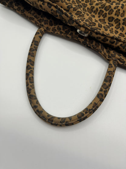 Pre-Loved Bottega Veneta Top Handle Shoulder Bag - Leopard Print