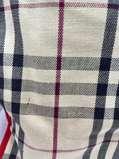 Pre-Loved Burberry Nova Check Canvas Tote - Beige/Red